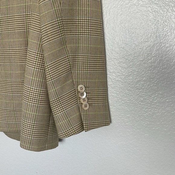 Brooks Brothers Womens Single Breasted Blazer Size 6 Silk Wool Linen Houndstooth - Picture 6 of 8